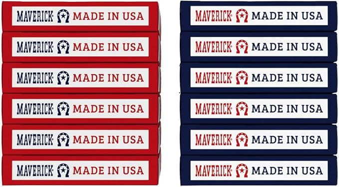 Maverick Playing Cards 12 Pack, Made in USA, Standard Index, Red and Blue Decks, Bulk Playing Cards for Poker, Card Games, and Family Game Night
