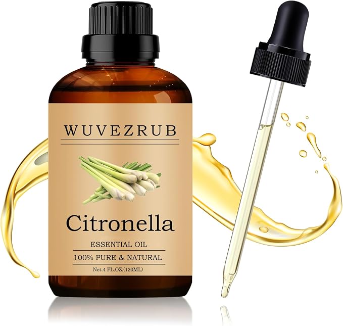 Citronella Essential Oil 120ML - 100% Pure and Natural Oils for Aromatherapy Diffuser - 4 Fl Oz/Citronella