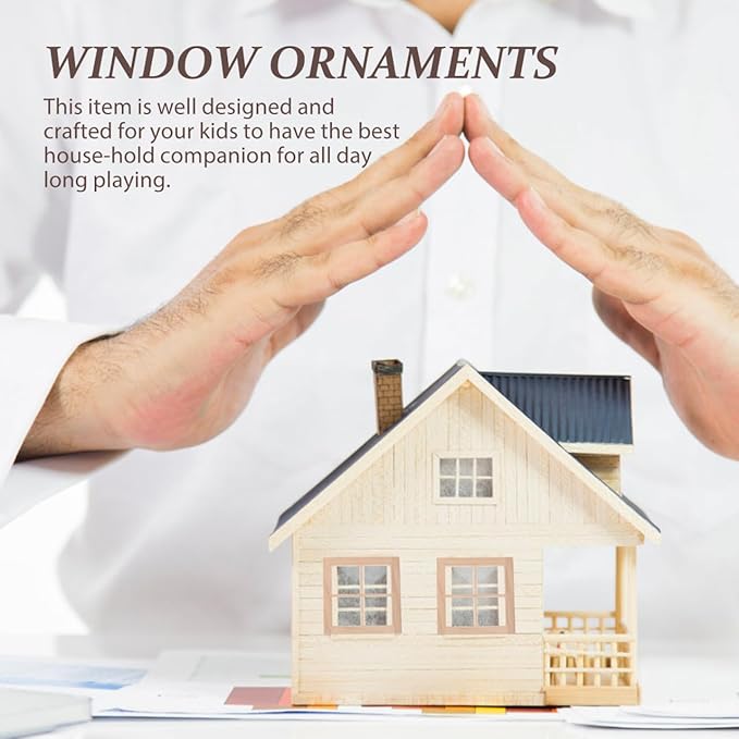 DOITOOL 4PCS Dollhouse Windows 1: 12 Scale Miniature Dollhouse Furniture Window Frame Tiny Wooden Window Models Miniature Window Frames for Dollhouse Decoration