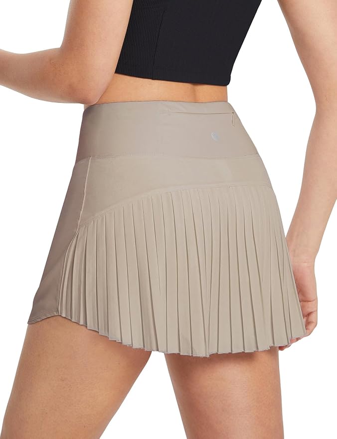 baleaf Tennis Skirt Pleated Golf Skorts with 3 Pockets | 14", Built in Shorts, High Waisted, Anti-slip Strip, Lightweight, for Athletic, Workout, Pickleball, Skorts for Women