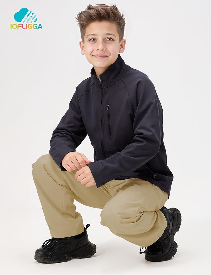 Kids Cargo Pants Waterproof Boys Hiking Outdoor Camping Pants Quick Dry UPF 50+ Toddler Youth Uniform Pants