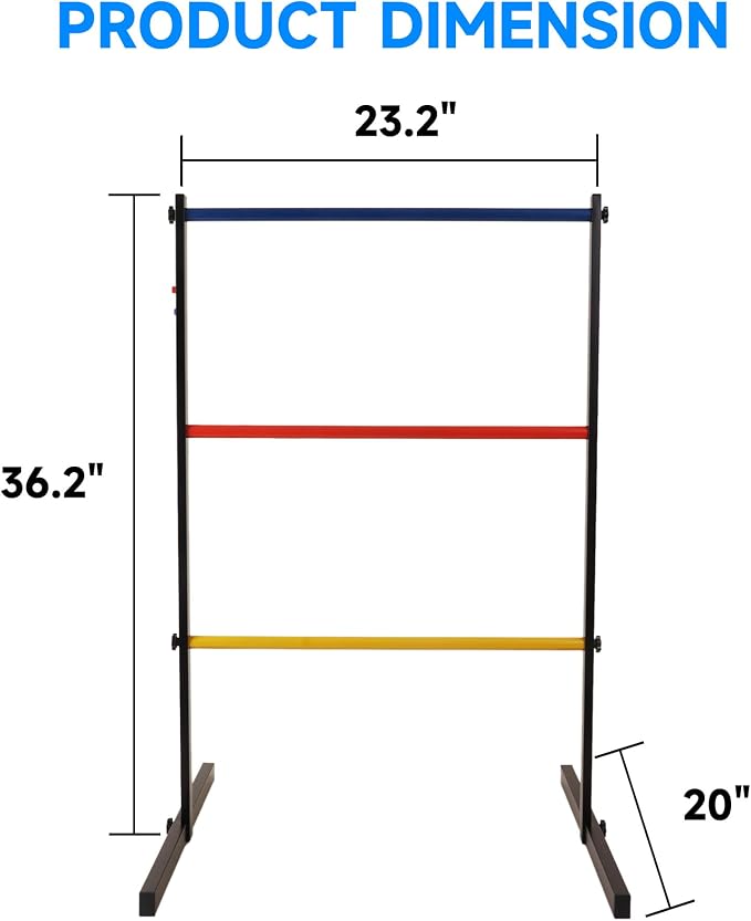 GSE Games & Sports Expert Premium Metal Ladder Ball Toss Game Set with Ladder Bolas & Carrying Case for Outdoor Backyard Lawn