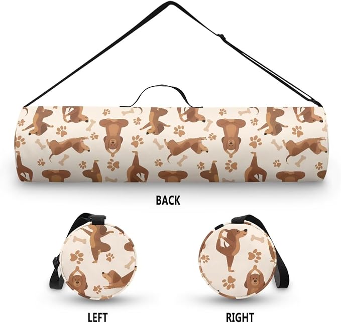 Yoga Mat Bag with Adjustable Shoulder Strap and Handle Zipper, 30in Wide x 6.3in Diameter for Yoga Mat Storage