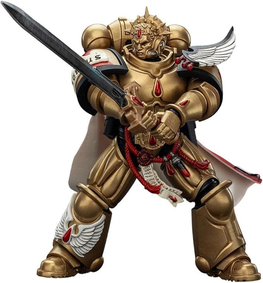 JOYTOY Warhammer 40K Blood Angels Captain with Heavy Bolt Pistol & Power Sword 1:18 Scale Action Figure Mecha Joy Toy Collection Model 4.92in