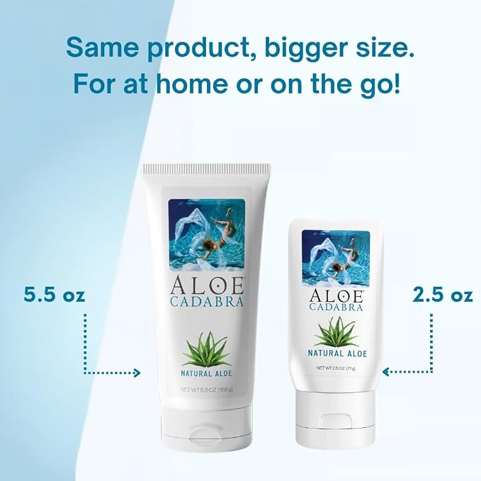 Aloe Cadabra Natural Water Based Personal Lubricant and Vaginal Moisturizer, NSF Certified Organic Aloe Lube for Men, Women and Couples, Non-Staining, pH Balanced (Unscented 5.5 Ounces, 1 Pack)