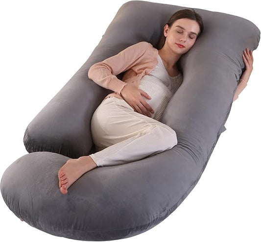 Victostar Pregnancy Pillow,57 inches U Shaped Maternity Pillow with Removable Cover Full Body Pillow Support for Back, HIPS, Legs, Belly