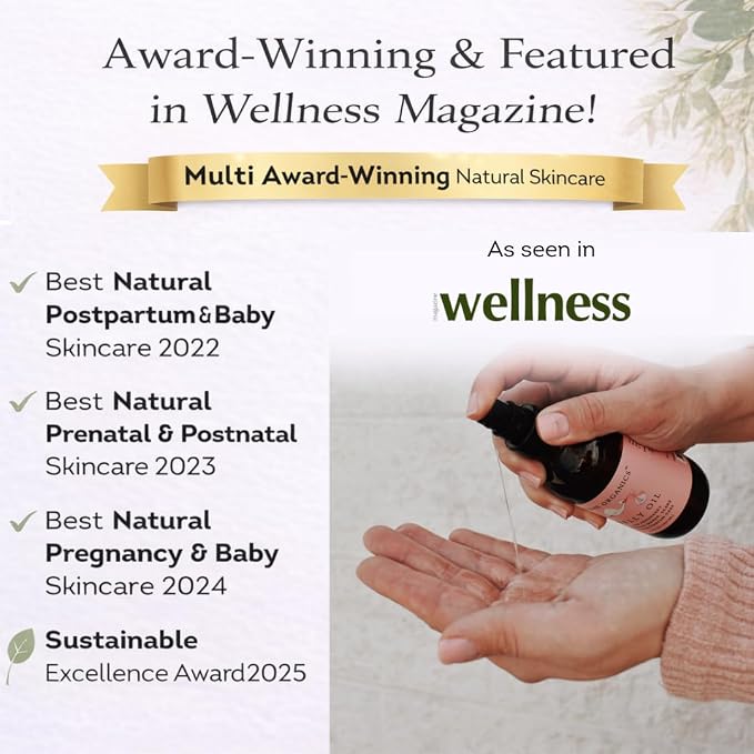 Belly Bundle by Irene Organics - Organic Belly Butter and Oil for Pregnancy Stretch Mark Prevention and Treatment - Award Winning Skincare For Pregnancy and Postpartum - Mother's Day Gift Set (Large)