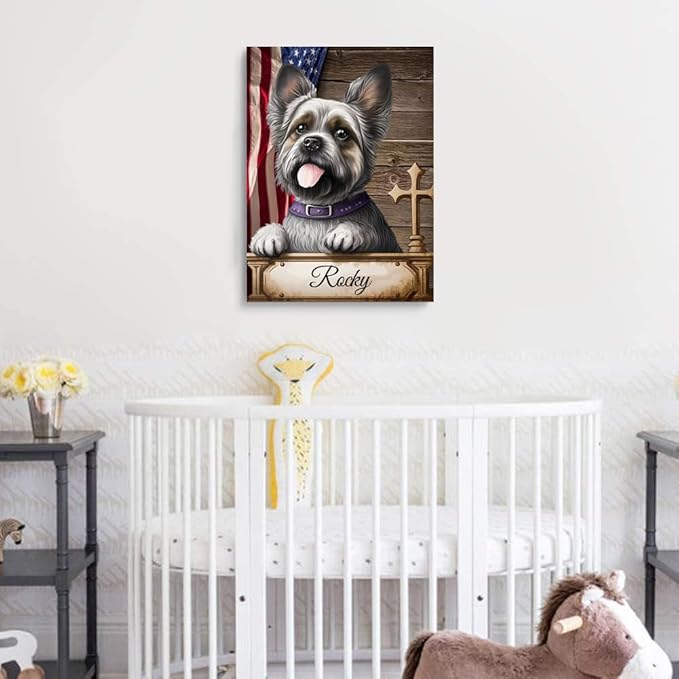 Custom Wooden Jigsaw Puzzles with Your Dog's Name on West Gothic Art Print - 300 500 1000PCS Puzzles Game and Home Wall Decor
