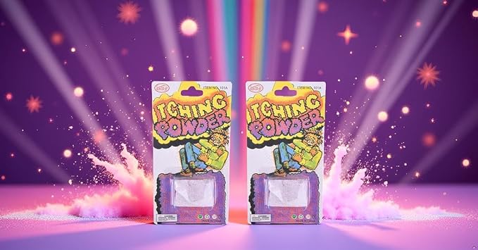 2Pcs Purple Helpful Funny Powder Safe Broken Glass Itching Powder Feminine Powders Ength of Product is 14cm and the Width is 7.5cm Easy to Carry