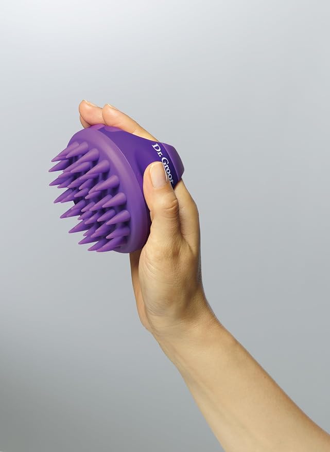 Dr. Groot Premium Scalp Cleansing Brush, Hair Scalp Massager, Scalp Scrubber with Soft Silicone Bristles, Hair Shampoo Brush for Scalp Exfoliation, Wet Dry Hair Brush for Scalp Care