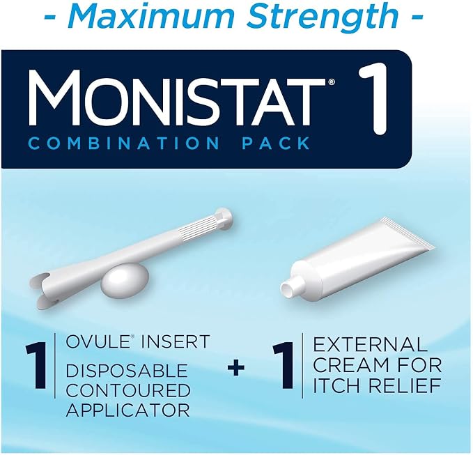 Monistat 1-Day | Day or Night Combination | Yeast Infection Treatment, Prefilled, 1 Pack