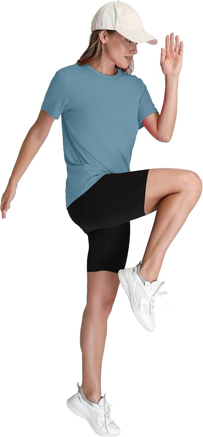 OFEEFAN Workout Tops for Women UPF 50+ Breathable Quick Dry Loose Fit T Shirt Outdoor Yoga Running Hiking Gym Tee Top