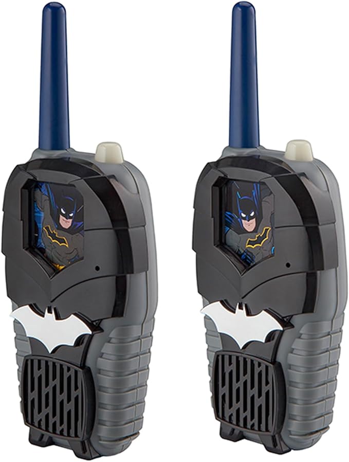 Batman Toy Walkie Talkies for Kids, Static Free Indoor and Outdoor Toys for Boys with Light Up Graphics Designed for Fans of Batman Toys