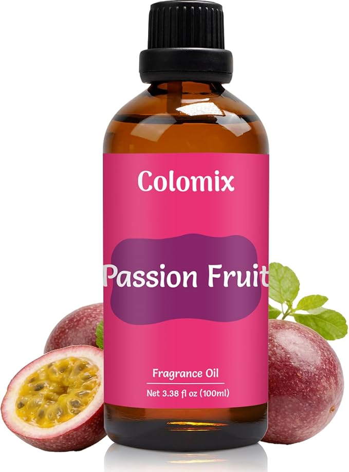 Premium 100ml Passion Fruit Fragrance Oil, Essential Oils for Diffusers for Home, Scented Oil for Candle Making, Soap Supplies, Long-Lasting Scent Gift
