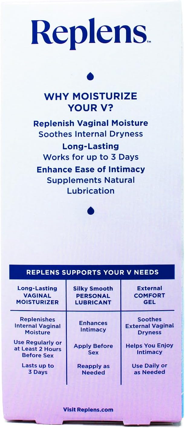 Replens Long-Lasting Vaginal Restores Vaginal Moisture Moisturizer (Pack of 2)