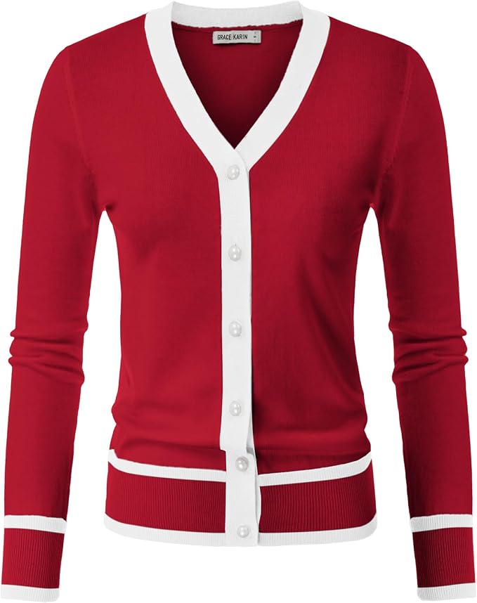 GRACE KARIN Cardigan Sweaters for Women Lightweight Long Sleeve Cropped Cardigan Summer Fall Fashion Clothing Outfits Shrug