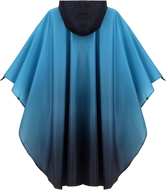 Fashion Hooded Rain Poncho Waterproof Raincoat Jacket with pocket for Women/Men/Adult