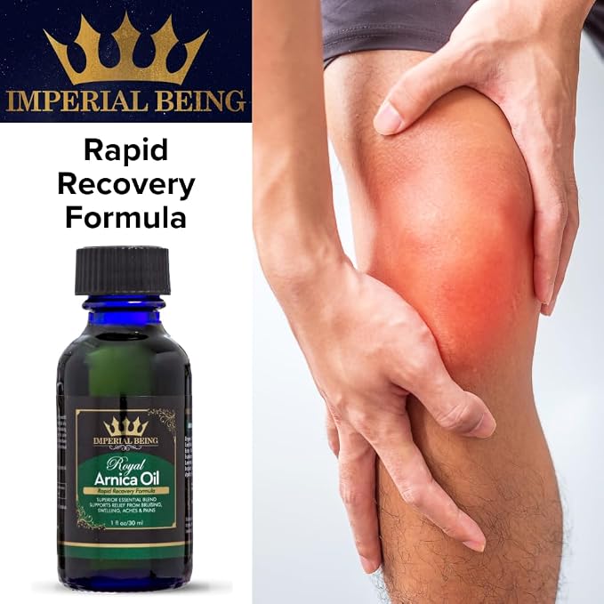 Royal Arnica Oil – Organic Herbal Blend for Muscle Recovery, Bruise Support, Joint Flexibility, Skin Vitality – Longer Lasting Than Arnica Cream or Gel – Infused with Essential Oils (4oz)