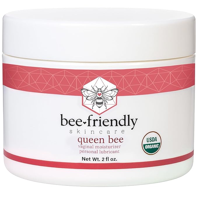 BeeFriendly® Organic Vaginal Moisturizer, USDA Certified, 2 oz | Natural Vulva Cream, For Dryness, Itching, Irritation, Redness, Chafing, Due to Menopause + Thinning