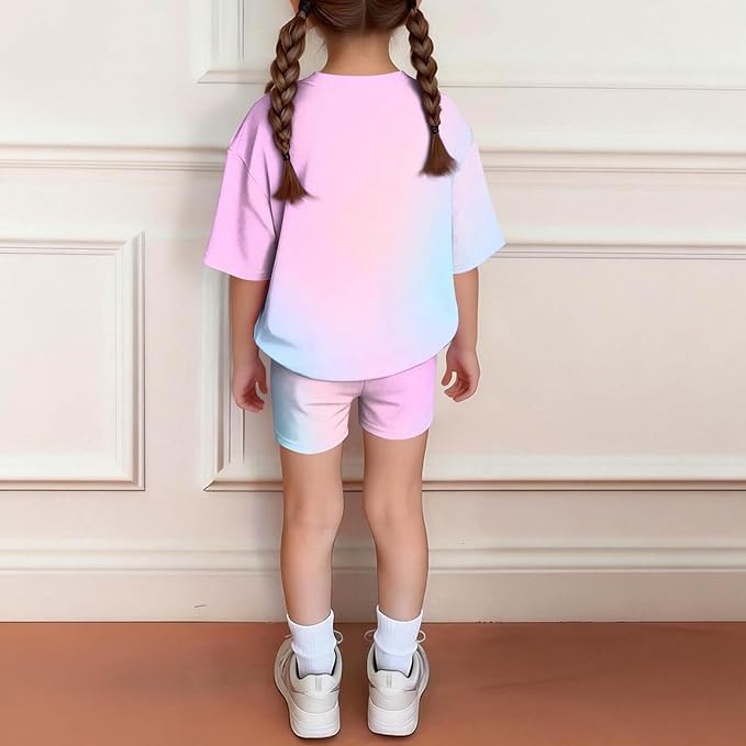K-POP DEM0N Hunters Outfits for Girls, 2 Piece T-Shirts and Apparel Sets Birthday Gift