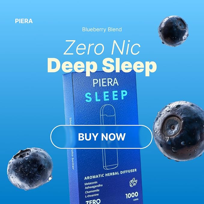 PIERA Botanical Aroma Diffuser Set, Plant-Based Botanical Scent, Non-Electronic Personal Fragrance Accessory, Detox, Sleep & Energy, 3 Sticks, 1 Pack (1, Sleep) (1, Sleep)