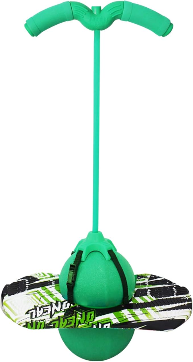 Pogo Ball with Handle, Pogo Stick Pogo Jumper for Kids Ages 6 & Up and Adults, Great Gifts for Boys and Girls, with Pump and Strong Grip Deck