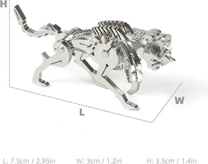 Mythical Three-Headed Dog 3D Metal Puzzle Model for Adults, DIY Fantasy Beast Building Model Kit for Gamers or Desk Metal Decor