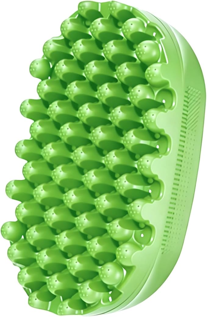 Rubber Curling Hair Brush，Premium Twist Tool for Afro Hair，Ideal for Curly, Coiled, 4C Hair，Quick & Easy Styling，Green