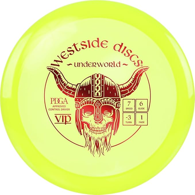 Westside Discs VIP Underworld Disc Golf Fairway Driver | Understable Fairway Driver for Anhyzers & Rollers | Durable VIP Plastic | Ideal for Beginners & Advanced Players | 170-176g (Colors May Vary)