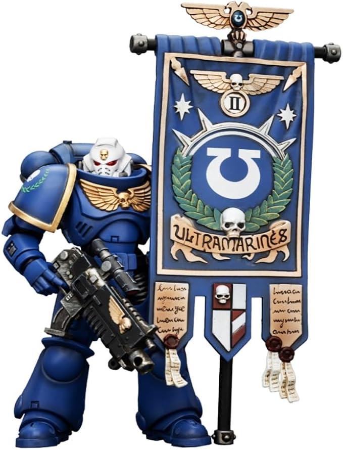 JoyToy Warhammer 40K Ultramarines Heroes of The Chapter Primaris Ancient Posca 1:18 Scale Action Figure Mecha Joy Toy Collection Model 4.76in