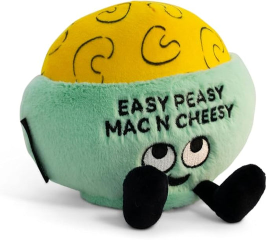 Mac & Cheese Plushie - Easy Peasy Mac N Cheesy Cute Mac & Cheese Plush, Funny Food Plushie Gift for Kids