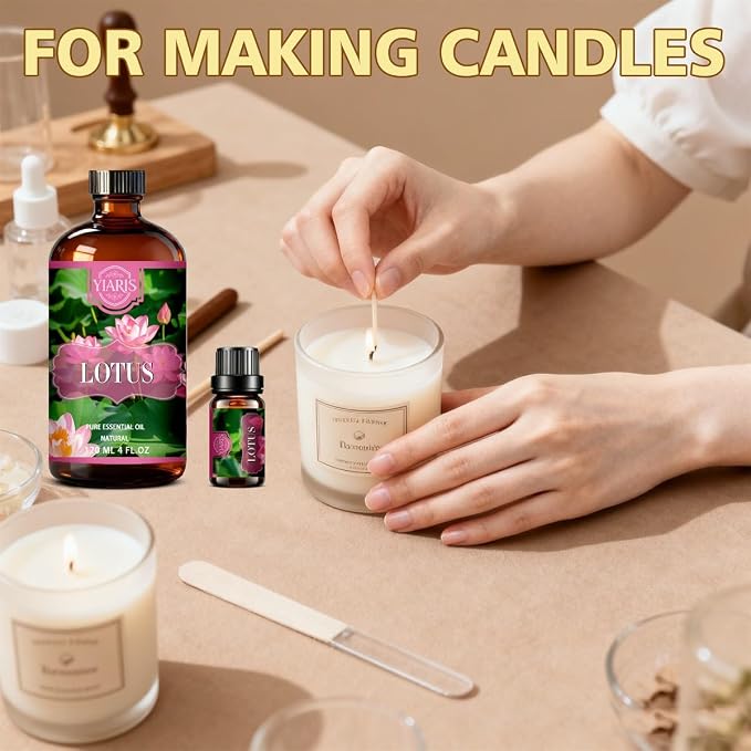 Vanilla Essential Oil-YIARIS Vanilla Essential Oil with Glass Dropper-4.33 Fl Oz,Pure and Natural Fragrance Oil for Diffuser,Skincare,Home Fragrance,Cleaning,Massage,Yoga,DIY Candle