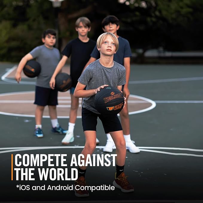 Spalding TF DNA Smart Basketball + 1 Yr App Subscription Bundle I iOS and Android Compatible I All Surface Material