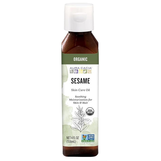 Aura Cacia Organic Skin Care Oil, Protecting Sesame, 4 Fluid Ounce