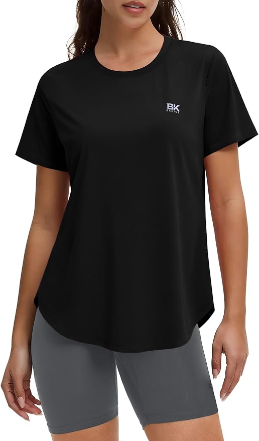 BKRIVE Workout Tops for Women UPF 50+ Quick Dry Shirts (S-3XL) | Ideal for Hiking, Yoga, Running, Gym workouts, Pilstes, Tennis & Travel. Lightweight, Breathable & Moisture wicking