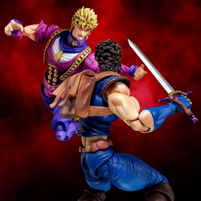 2pcs JJBA Brando and Jonathan Joestar Figure Movable Joints Statue 6.69" Anime JJBA Action Figure Models Desktop Decoration Collectibles Gift
