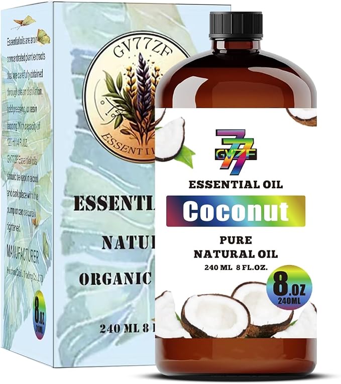 Coconut Essential Oil,for Aroma,Diffuser,DIY-8 fl oz (240 ml) | Coconut oil for bath, home, candles, soap, humidifier, gift
