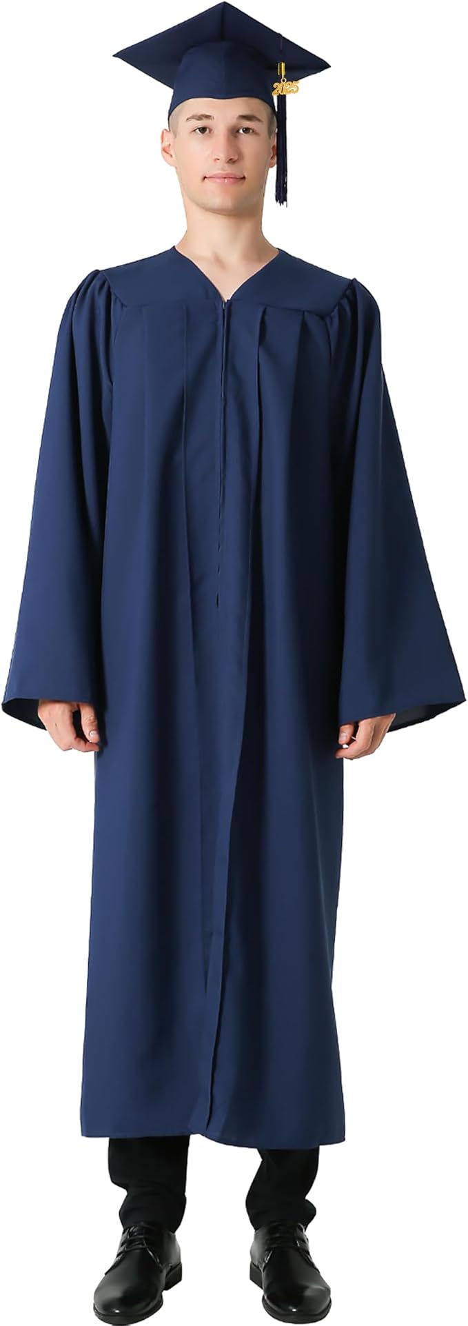 GraduationMall Matte Graduation Gown Cap Tassel Set 2025 for High School and Bachelor