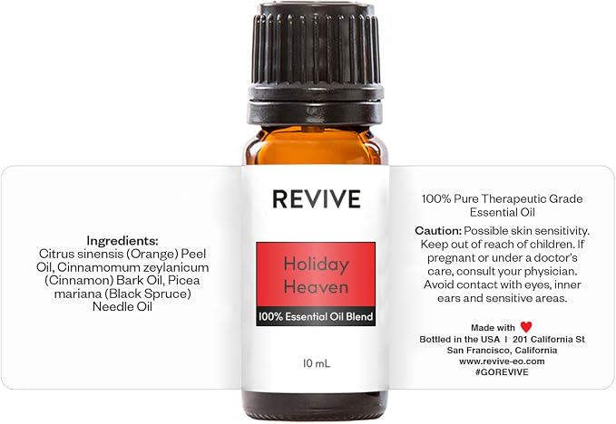 Holiday Heaven Essential Oil Blend by Revive Essential Oils - 100% Pure Therapeutic Grade, for Diffuser, Humidifier, Massage, Aromatherapy, Skin & Hair Care