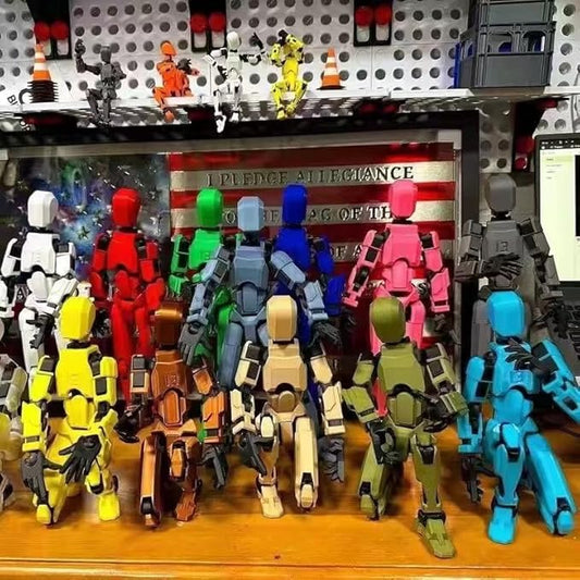 12PCS Assembly Completed T13 Action Figure 3D Printed Multi-Jointed Movable,Lucky 13 Action Figures,Multi-Articular Action Figures,Desktop Decorations,Creative Gifts (12PCS)