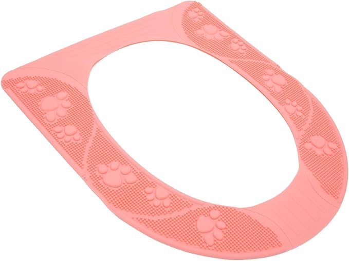 POCREATION Reusable Toilet Seat Cover, Universal Silicone Toilet Seat Cover Non Slip Washable Pad Warm for Elderly Children Light Thick ()