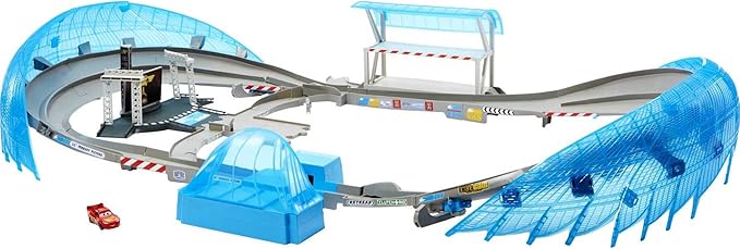 Mattel Disney Pixar Cars Ultimate Florida Speedway Track Set with Lightning McQueen Car and Motorized Booster, 5 Feet Long, Toy Gift for Kids