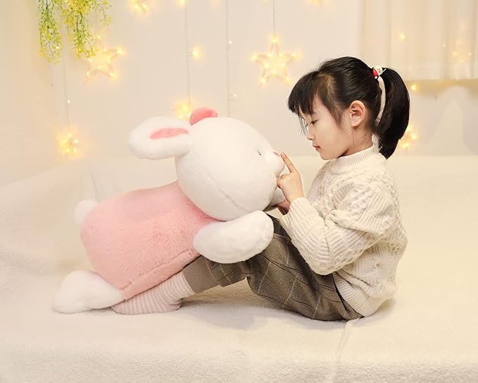 YESGIRL Easter Gifts Bunny Stuffed Animal Plush Pillow, 24 inch Cute Plush Toy, Large Soft Rabbit Plushie for Adults, Kids, Boys and Girls