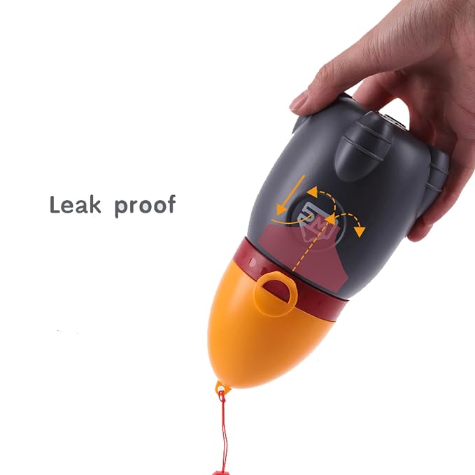 Pots Travel Urinal Portable Urinary Training Emergency Toilet for Camping Car Travel Outdoor Park Kids Boy Girl Rocket Design Grey and Orange 370ML