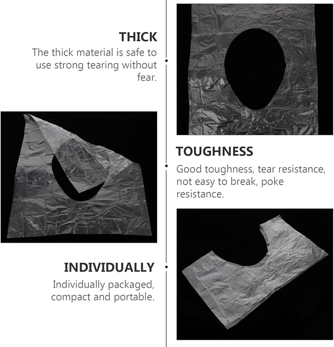 KICHOUSE Disposable Toilet Seat Covers 200 Pcs Portable Toilet Seat Cushion Pads Individually Packaged Travel Camping Public Restrooms Water Barrier Tear Resistant