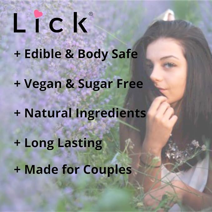 Lick Lavender Massage Oil – Calming Aromatherapy Massage Oil with Sweet Almond Oil & Vitamin E, Relaxing Floral Scent for Stress Relief & Couples Massage, 4 oz