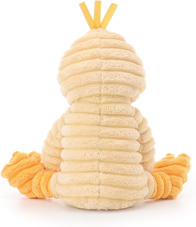 Apricot Lamb Corduroy Duck Stuffed Animals for Kids, Soft Cute Plush Toys for Baby Girl and Boy, 6.3 Inches