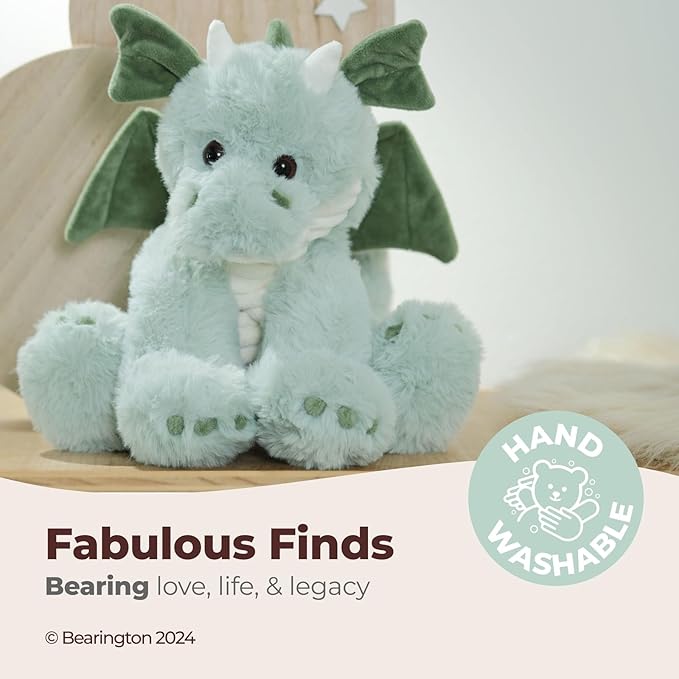 Bearington Burnie Plush Dragon Stuffed Animal, 10.5 Inch
