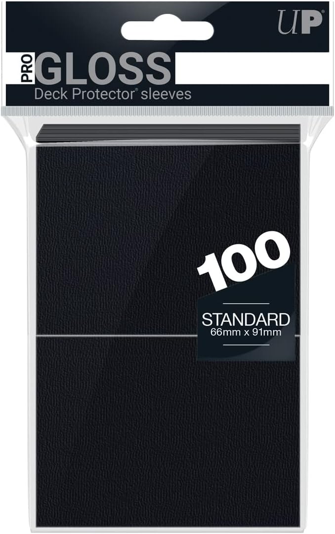 Ultra Pro Deck Protector Sleeves for Standard Size Cards | Black | 100-Count