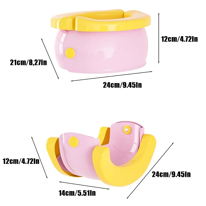 PandaEar Portable, Foldable Potty Seat for Toddler, Travel Toilet Seat Emergency Toilet for Car, Outdoor, Camping, Toddler Travel Essentials (Pink)